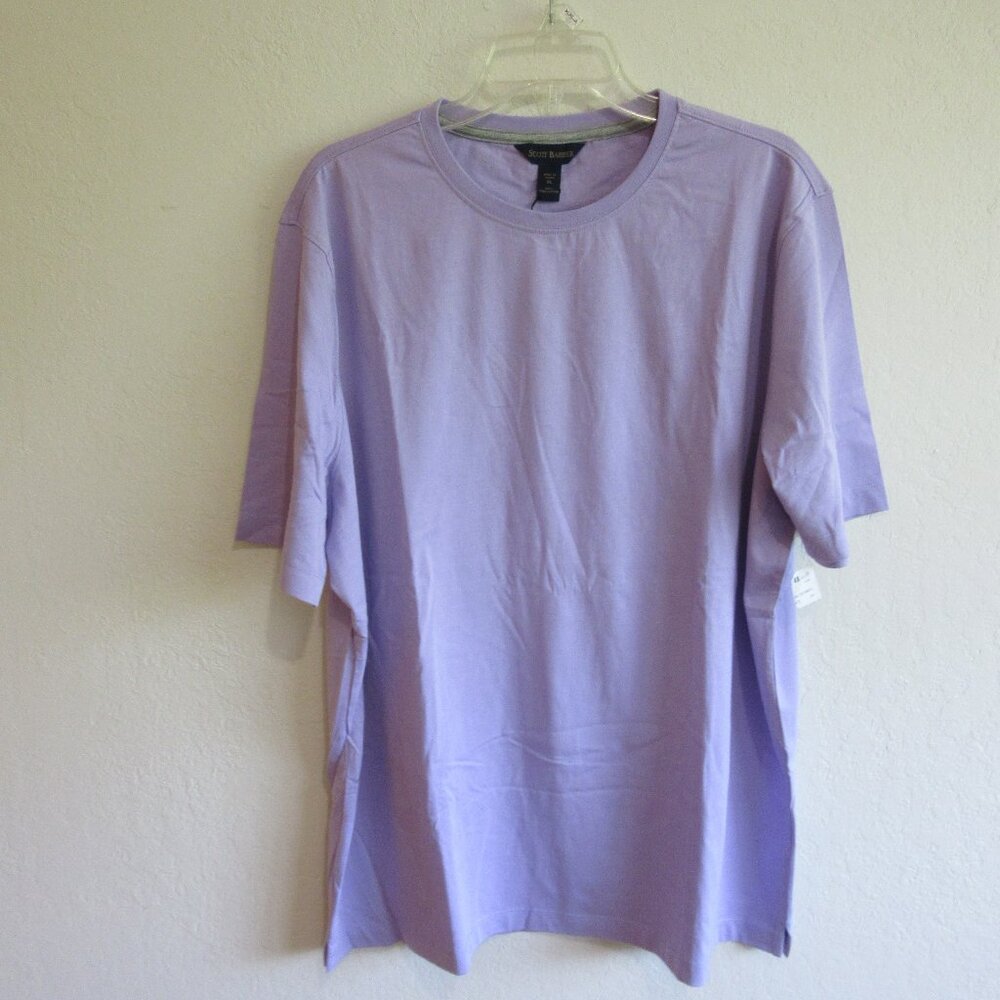SCOTT BARBER Purple XL Pima Cotton Short Sleeve T-Shirt NWT
